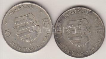 1947. 5Ft Ag "Kossuth" (2x) T:3
Adamo F8.1