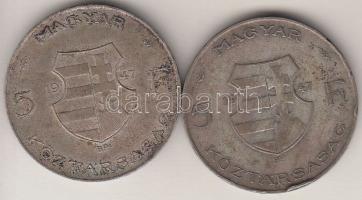 1947. 5Ft Ag "Kossuth" (2x) T:2-,3
Adamo F8.1