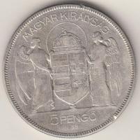 1930. 5P Ag "Horthy-jobbra" T:3
Adamo P8