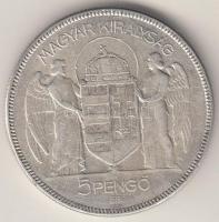 1930. 5P Ag "Horthy-jobbra" T:3
Adamo P8