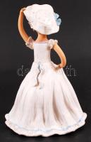 Győrbíró Enikő (1932-1999): Menyasszony. Festett kerámia, jelzett, hibátlan, m:28 cm