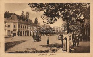 Munkács, Fő utca, Novák Lajos kereskedése; Nagy Albert kiadása / main street