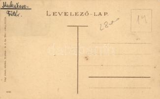 Munkács, Fő utca, Novák Lajos kereskedése; Nagy Albert kiadása / main street