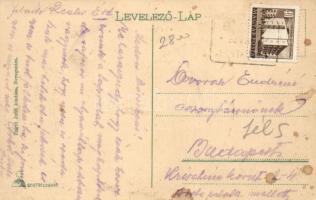 Beregszász, Berehovo; Megyeháza, Spitz Salamon és Heinovits Jakab kereskedései; Engel Jenő kiadása /...