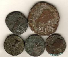 Róma/Császárság 5 klf db tisztítatlan kisbronz