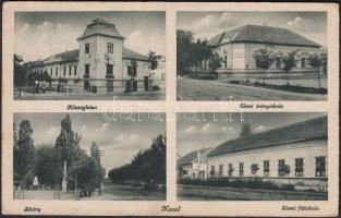 Kecel elemi leány- és fiúiskola, községháza, sétány (EB)