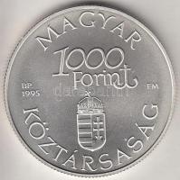 1995. 1000Ft Ag "Régi dunai hajók - Hableány" T:BU Tanúsítvánnyal