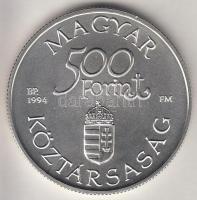 1994. 500Ft Ag "Régi dunai hajók - Carolina" T:BU Tanúsítvánnyal