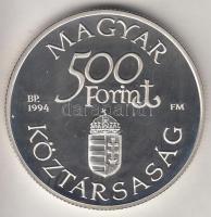 1994. 500Ft Ag "Régi dunai hajók - Carolina" T:PP tanúsítvánnyal