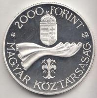 1996. 2000Ft Ag "50 éves a forint" T:PP tanúsítvánnyal