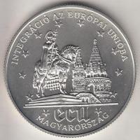 1994. 500Ft Ag "Integráció az EU-ba / Halászbástya" T:BU tanúsítvánnyal
