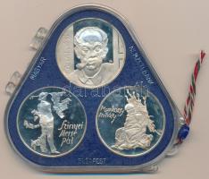 1976. 200Ft Ag 3klf db "Festők I. / Derkovits, Szinyei, Munkácsi" sor T:PP Eredeti plombál...