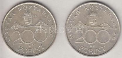 1994. 200Ft Ag "Deák" (2x) T:2 Adamo F13.1