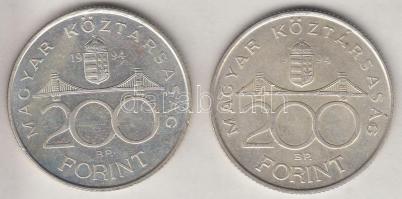 1994. 200Ft Ag "Deák" (2x) T:2 Adamo F13.1