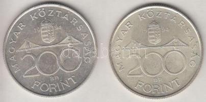 1994. 200Ft Ag "Deák" (2x) T:2 Adamo F13.1