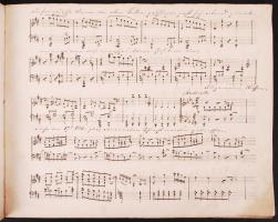 cca 1840 Die Schlacht bei Leipzig und Deutschlands Befreiung kézzel írt kotta / handwritten note 24 p.