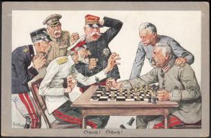 'Schach! Schach!' Hindenburg, propaganda, M. Munk Wien Nr. 1036 s: Theodor Zasche