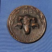 1978. "Gyapjú és Textil..." nagy domború Br plakett T:2 díszdobozban