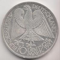 NSZK 1987J 10M Ag "750 éves Berlin" T:1-
GFR 1987J 10 Mark Ag "750th Anniversary of B...