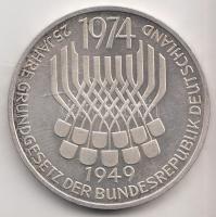 NSZK 1974F 5M Ag "25 éves az Alkotmány" T:PP
GFR 1974F 5 Mark Ag "25th Anniversary - ...