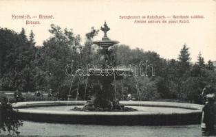 Brassó, Rezső park, szökőkút / park, fountain