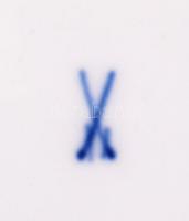 Meisseni dísztányér, máz alatti kék városképpel, jelzett, hibátlan, d:25 cm / Cca 1940 Meissen plate...