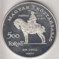1990. 500Ft Ag "Mátyás király / Beatrix" T:PP  Adamo EM113