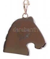 Hematit lófej alakú függő ezüst (Ag) láncon /
haematite horse head pendant, br: 11,3 g