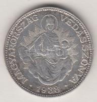 1938. 2P Ag "Madonna" T:2-/3 Adamo P7