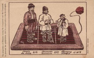 The proportion of illiterates among the conquerors and the conquered, irredenta 'Magyar Nemzeti Szövetség'