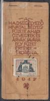 1917 I. világháborús hadiözvegyek és árvák javára bélyegfüzet 23 db bélyeggel