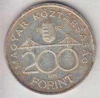 1992. 200Ft Ag "MNB" T:2 Adamo F13