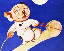 G. E. Studdy: The new Bonzo book; London, 1927. Partridge. Sok képpel, félvászon kötésben, kissé fol...