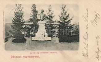Nagybánya, Lendvay Márton szobra, Kovács Gyula kiadása / statue (EK)