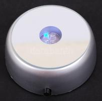 Hegyikristály csiszolt oszlop LED színváltós világító talppal