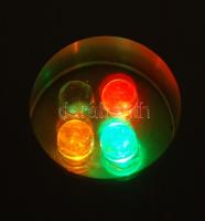 Hegyikristály csiszolt oszlop LED színváltós világító talppal