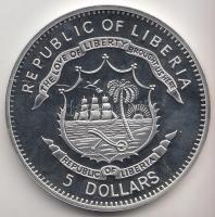 Libéria 2009. 5$ ezüstözött Cu "Nagy Hadvezérek / Dzsingisz kán" T:PP Csak 2000db!
Liberia...