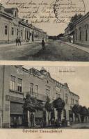 Tiszaújlak, Széchenyi utca, Gazdasági bank, Weinberger üzlete / street, bank, shop