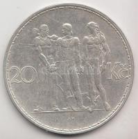 Csehszlovákia 1933. 20K Ag "Ipar, mezőgazdaság, üzlet" T:2 Czechoslovakia 1933. 20 Korun Ag "Industry, Agriculture,Business" C:XF Krause KM#17