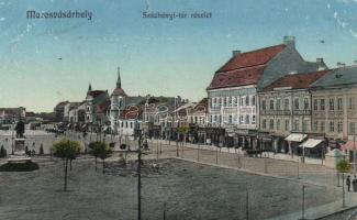 Marosvásárhely, Széchenyi tér, Adi Árpád Kossuth nyomdája; Porjes S. Sándor kiadása / square, printing house (EK)