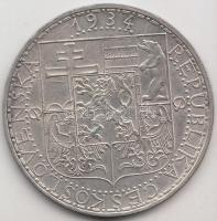 Csehszlovákia 1934. 20K Ag "Ipar, mezőgazdaság, üzlet" T:2 Czechoslovakia 1934. 20 Korun Ag "Industry, Agriculture, and Business" C:2  Krause KM#17