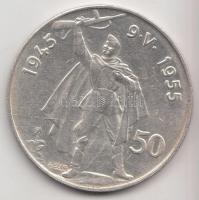 Csehszlovákia 1955. 50K Ag "Felszabadulás 10. évfordulója" T:2
Czechoslovakia 1955. 50 Kor...
