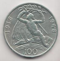 Csehszlovákia 1948. 100K Ag "Függetlenség" T:2
Czechoslovakia 1948. 100 Korun Ag "Ind...