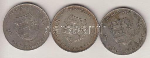 1947. 5Ft Ag "Kossuth" (3x) T:3
Adamo F8.1