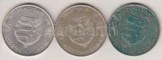 1947. 5Ft Ag "Kossuth" (3x) T:2,2-
Adamo F8.1