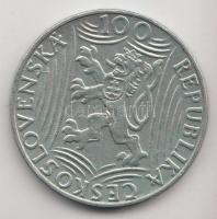 Csehszlovákia 1949. 100K Ag "Sztálin" T:2
Czechoslovakia 1949. 100 Korun Ag "Stalin&q...