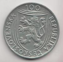 Csehszlovákia 1951. 100K Ag "Klement Gottwald" T:2- Czechoslovakia 1951. 100 Korun Ag "Klement Gottwald" C:VF Krause KM#33