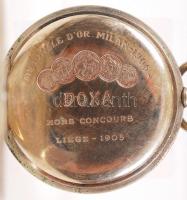 Doxa másodpercmutatós zsebóra, kis repedésekkel a számlapon, felhúzókorona kissé laza / Doxa pocket ...