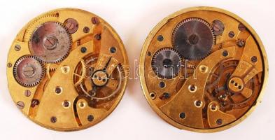 Órás tétel, két óraszerkezet jó számlapokkal, felhúzókoronával / pocket watch parts