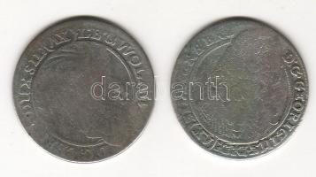 Német államok/Szilézia-Liegnitz-Brieg 1663. XV Kr Ag Christian zu Wohlau T:4 R! + 1664. XV Kr Ag Geo...